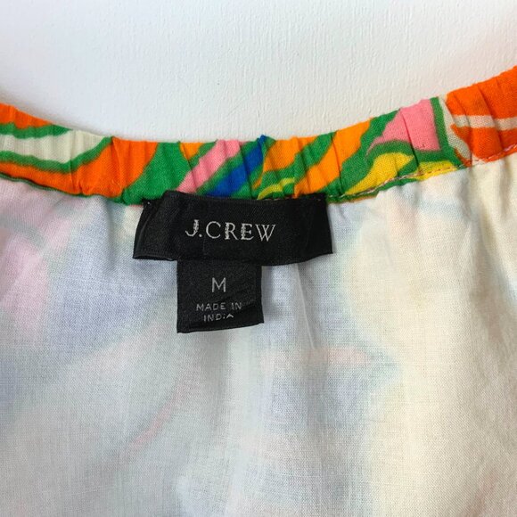 J.Crew 100% Cotton Tropical Floral Romantic Midi Dress Size 10 - Picture 3 of 16